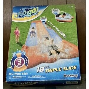 H2O Go! 18 Ft. Triple Water Slide Bestway NEW In Box